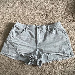 Aerie Pull On Gray Jean Shorts
